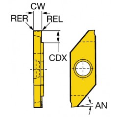 Płytka do toczenia rowków MAGR31001025, CoroCut® XS Sandvik (MAGR31001025)