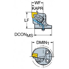 Głowica tokarska 570-DCLNR-40-12-L, T-Max® P Sandvik (570-DCLNR-40-12-L)