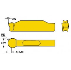 Płytka do profilowania N123J1-0600-RM1125, CoroCut® 1-2 Sandvik (N123J1-0600-RM1125)