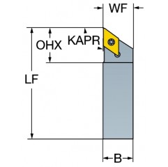 Oprawka z chwytem tradycyjnym do toczenia SDJCL1616K11-S, CoroTurn® 107 Sandvik (SDJCL1616K11-S)