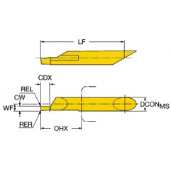 Węglikowy wytaczak do rowków czołowych CXS-06F150-6215AR1025, CoroTurn® XS Sandvik (CXS-06F150-6215AR1025)