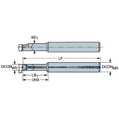 Adapter z chwytu cylindrycznego na złącze MB-E16-64-09R, CoroCut® MB Sandvik (MB-E16-64-09R)