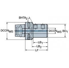 Adapter ze złącza Coromant Capto® na złącze ISO 9766 C6-391.27-25070A Sandvik (C6-391.27-25070A)