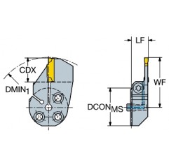 Głowica do toczenia rowków 570-32L123H23B, CoroCut® 1-2 Sandvik (570-32L123H23B)