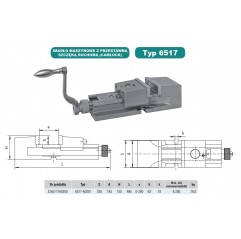 Imadło maszynowe 6517-M200 z przestawną szczęką ruchomą (camlock) BISON BIAL  (326517180300)