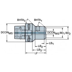 Adapter ze złącza Coromant Capto® na złącze Weldon C6-391.20-12060 Sandvik (C6-391.20-12060)