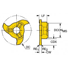 Węglikowa część robocza do rowków 327R09-1830002-GMM1025, CoroMill® 327 Sandvik (327R09-1830002-GMM1025)