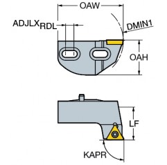 Suwak do 391.68F-3-04716TC11B,  Duobore™  Sandvik (391.68F-3-04716TC11B)