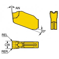 Płytka do przecinania QD-NH-0400-0002-CO1105, CoroCut® QD Sandvik (QD-NH-0400-0002-CO1105)