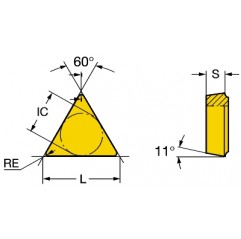 Płytka tokarska TPMR1103042025, T-Max® S Sandvik (TPMR1103042025)