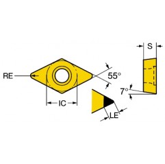 Płytka tokarska DCMW11T304S01020ECB20, CoroTurn® 107 Sandvik (DCMW11T304S01020ECB20)