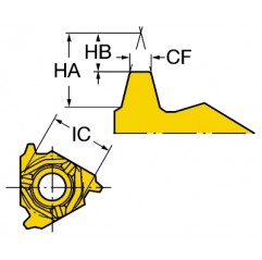 Płytka do toczenia gwintów 266RL-16TR01F300E1135, CoroThread® 266 Sandvik (266RL-16TR01F300E1135)