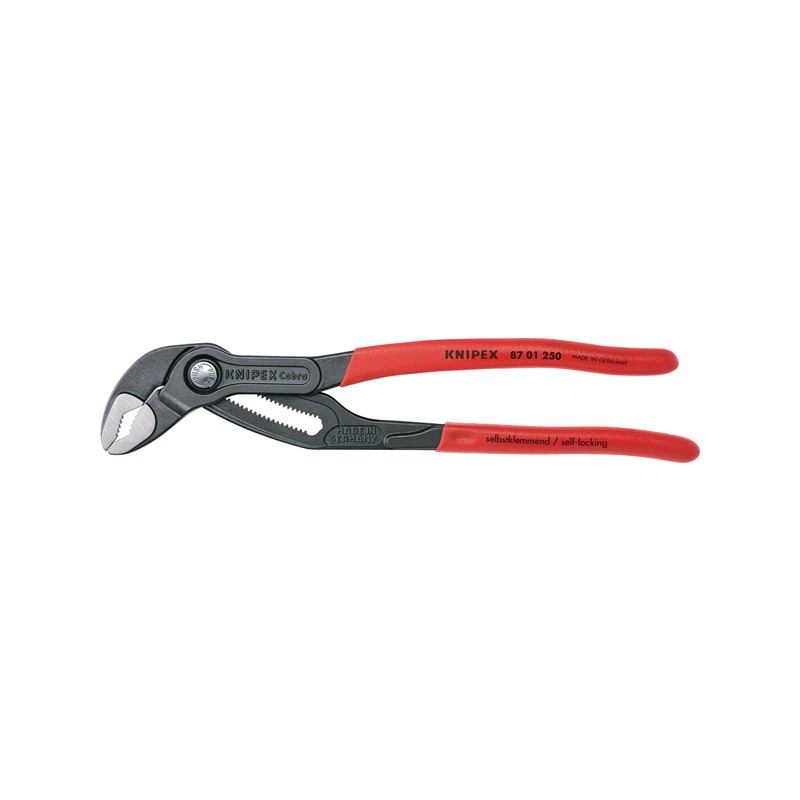 Szczypce do rur Cobra 250 mm 61 HRC 25 pozycji regulacji KNIPEX  (87 01 250)