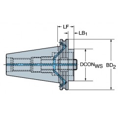 Adapter ze złącza ISO 7388-1 na złącze Coromant Capto® C6-390B.140-50030 Sandvik (C6-390B.140-50030)