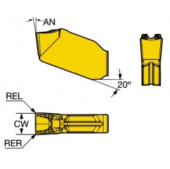 Płytka do przecinania QD-NG-0300-0001-CF1135, CoroCut® QD Sandvik (QD-NG-0300-0001-CF1135)