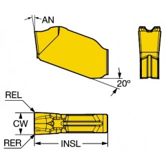 Płytka do przecinania QD-NG-0300-0002-CM1135, CoroCut® QD Sandvik (QD-NG-0300-0002-CM1135)