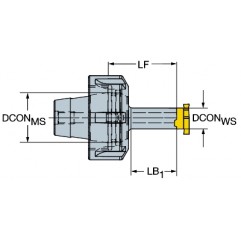 Adapter z tulei zaciskowej ER na złącze 392.ER327-3214035, CoroMill® 327 Sandvik (392.ER327-3214035)