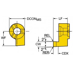 Węglikowa głowica do rowków czołowych MB-09FA300-02-14R1025, CoroCut® MB Sandvik (MB-09FA300-02-14R1025)