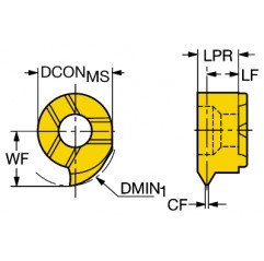 Węglikowa głowica do toczenia gwintów MB-07TH200VM-10R1025, CoroCut® MB Sandvik (MB-07TH200VM-10R1025)