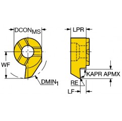 Węglikowa głowica do wytaczania wstecznego MB-07B030-02-11L1025, CoroCut® MB Sandvik (MB-07B030-02-11L1025)