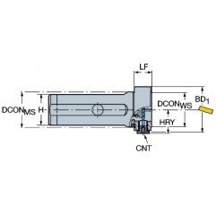 Adapter z chwytu cylindrycznego ze spłaszczeniami na złącze Coromant Capto® C4-NC3000-10020-40 Sandvik (C4-NC3000-10020-40)