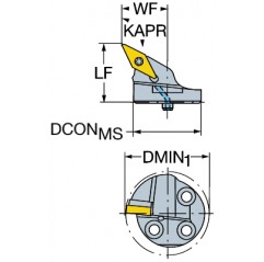 Głowica tokarska 570-SVPBR-40-16-L, CoroTurn® 107 Sandvik (570-SVPBR-40-16-L)