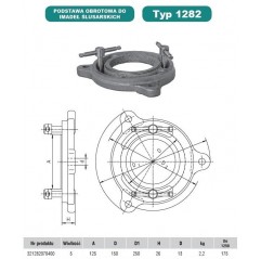 Podstawa obrotowa typ 1282-5 do imadła ślusarskiego 1250-175 BISON BIAL  (321282070400)