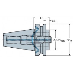 Adapter ze złącza MAS-BT 403 na złącze C4-390B.58-50070, Coromant Capto® Sandvik (C4-390B.58-50070)