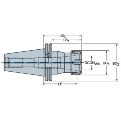 Adapter ze złącza ISO 7388-1 na oprawkę z tuleją zaciskową ER A1B14-4032070 Sandvik (A1B14-4032070)