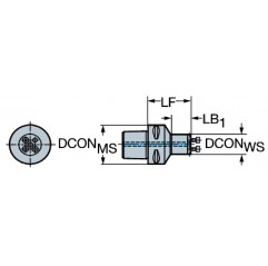 Adapter ze złącza Coromant Capto® na złącze CoroTurn® SL C4-570-32-NG Sandvik (C4-570-32-NG)