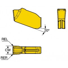 Płytka do rowków QD-NE-0200-020M-PM1130, CoroCut® QD Sandvik (QD-NE-0200-020M-PM1130)