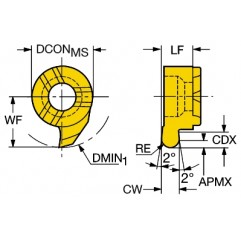 Węglikowa głowica do profilowania MB-09R120-06-14R1025, CoroCut® MB Sandvik (MB-09R120-06-14R1025)