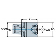 Adapter ze złącza Coromant Capto® na złącze trzpieniowe ze sworzniami prowadzącymi C6-X40-080-090 Sandvik (C6-X40-080-090)