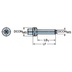 Adapter z tłumieniem drgań ze złącza Coromant Capto® na złącze CoroTurn® SL C5-570-3C32288 Sandvik (C5-570-3C32288)