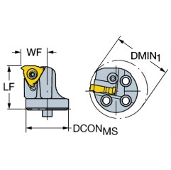 Głowica do toczenia gwintów SL-266LKF-323222-16, CoroThread® 266 Sandvik (SL-266LKF-323222-16)