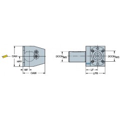 Adapter ze złącza VDI na złącze Coromant Capto® C5-LC2040-53030M Sandvik (C5-LC2040-53030M)