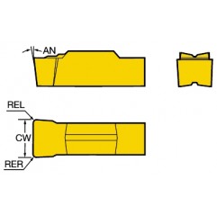 Płytka do toczenia rowków N123M1-1000-0008-GM1125, CoroCut® 1-2 Sandvik (N123M1-1000-0008-GM1125)