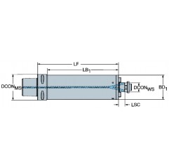 Adapter ze złącza Coromant Capto® na złącze trzpieniowe z tłumieniem drgań C5-Q22D-048-220 Sandvik (C5-Q22D-048-220)