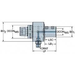 Adapter ze złącza Coromant Capto® na złącze ISO 9766 C8-391.27CCH-40155 Sandvik (C8-391.27CCH-40155)