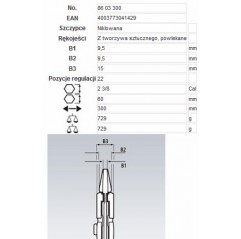 Szczypce-klucz 300 mm niklowane 22 pozycji regulacji KNIPEX  (86 03 300)