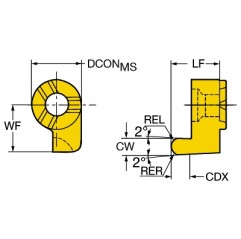 Węglikowa głowica do rowków czołowych MB-09FBR200-10-14R1025, CoroCut® MB Sandvik (MB-09FBR200-10-14R1025)