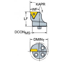 Głowica tokarska 570-STFCR-25-11-B1, CoroTurn® 107 Sandvik (570-STFCR-25-11-B1)