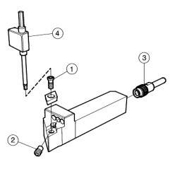 Oprawka systemu QS do toczenia QS-SDJCR1212E07HP-M, CoroThread® 107 Sandvik (QS-SDJCR1212E07HP-M)