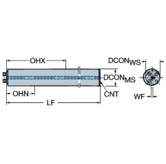 Adapter z tłumikiem drgań z chwytu cylindrycznego na złącze 570-3C50518-40, CoroTurn® SL Sandvik (570-3C50518-40)