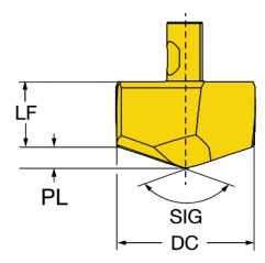 Końcówka wiertła 870-2650-26-PM4334, CoroDrill® 870 Sandvik (870-2650-26-PM4334)