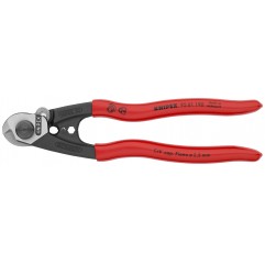 Nożyce do lin stalowych Odkuwane z tworzywa sztucznego, powlekane 190 mm KNIPEX (95 61 190)