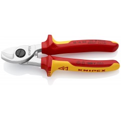 Nożyce do kabli z wielokomponentowymi nasadkami, izolowane wg VDE 165 mm KNIPEX (95 16 165)