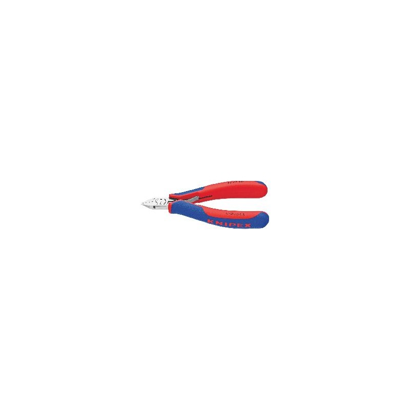 Szczypce tnące boczne dla elektroników z wielokomponentowymi nasadkami 115 mm KNIPEX (77 72 115) Szczypce tnące boczne dla elektroników z wielokomponentowymi nasadkami 115 mm KNIPEX (77 72 115)