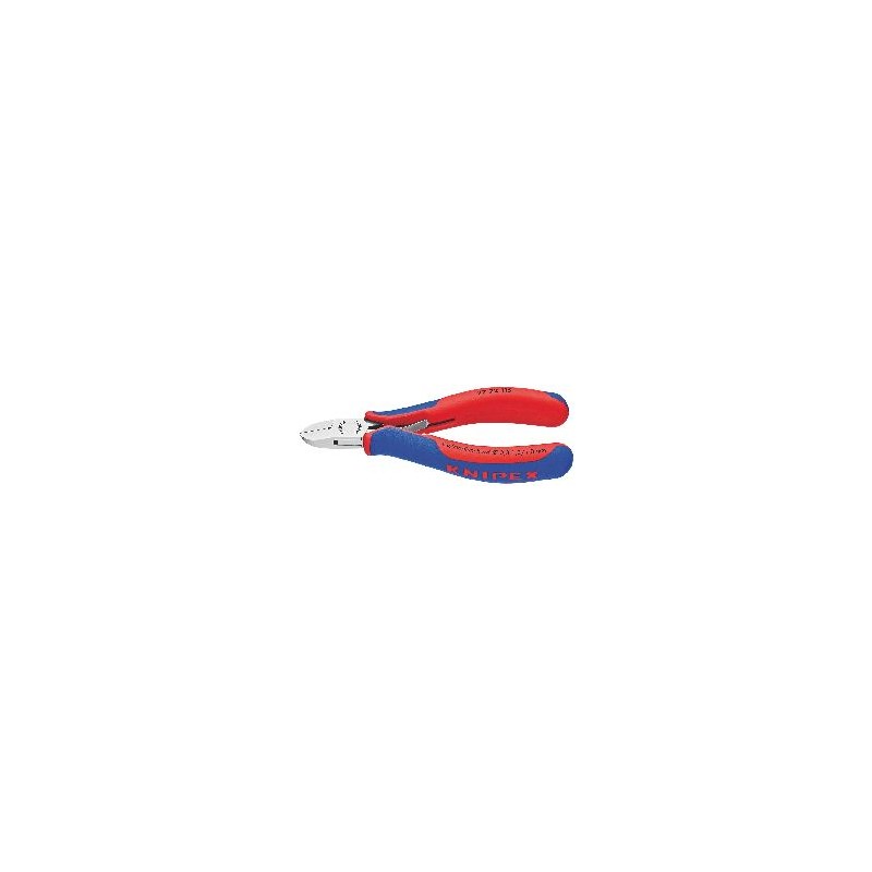 Szczypce tnące boczne dla elektroników z wielokomponentowymi nasadkami 115 mm KNIPEX (77 22 115) Szczypce tnące boczne dla elektroników z wielokomponentowymi nasadkami 115 mm KNIPEX (77 22 115)