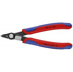 Szczypce tnące Electronic Super Knips czernione z wielokomponentowymi nasadkami 125 mm KNIPEX (78 41 125)